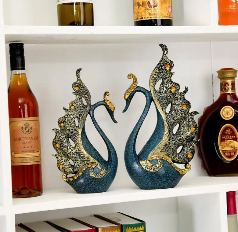 Креативная скульптура статуя павлина домашний декор украшения для дома Феникс