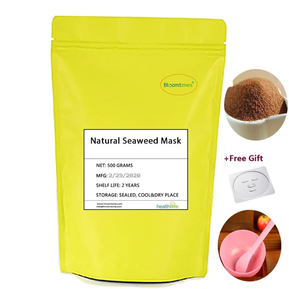 

Новинка, 500 г, маска Alga для очищения водорослей, акне, пятен, отбеливающая и увлажняющая маска для лица, миска + ложка + тарелка «сделай сам»