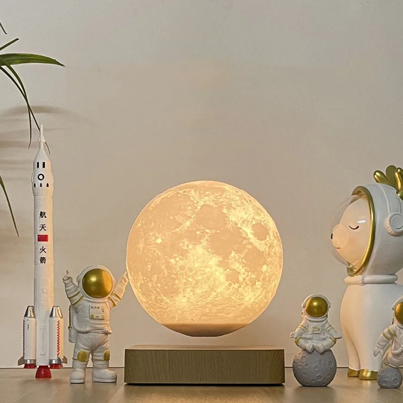 

Новый светодиодный ночник, левитирующий креативный 3D сенсорный Магнитный левитационный лунный светильник, подарок, вращающийся светодиод...