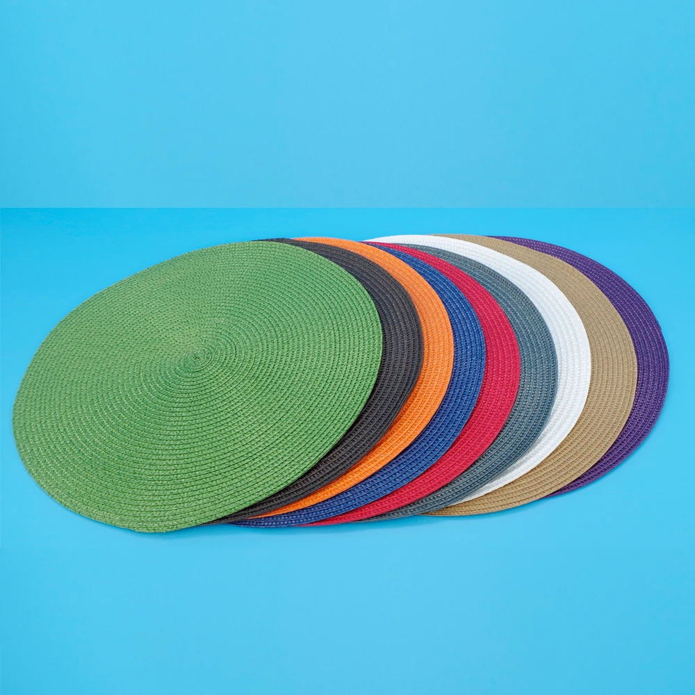 New Color Knitted by Cotton Thread PP Round Placemat Tischset Plakedo Tovagliette Brikker Tabletit Plata for Dining Table