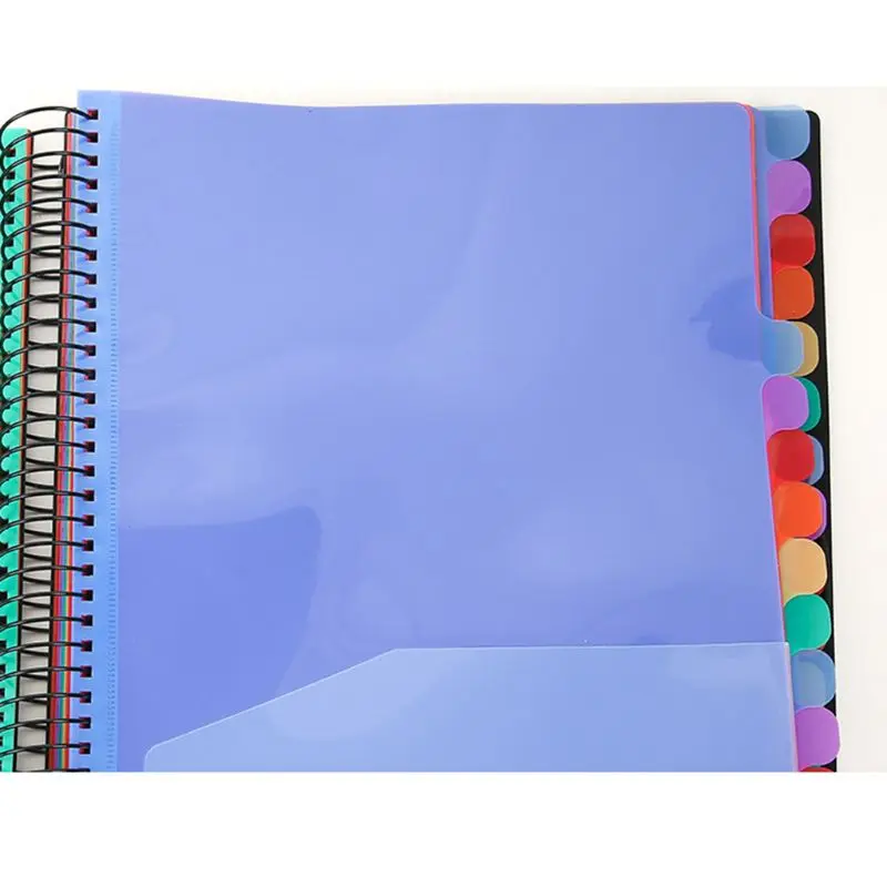 

Rainbow Color 32 Pages Classification File Folder Storage Document Bag Business Portfolio Office Supplies