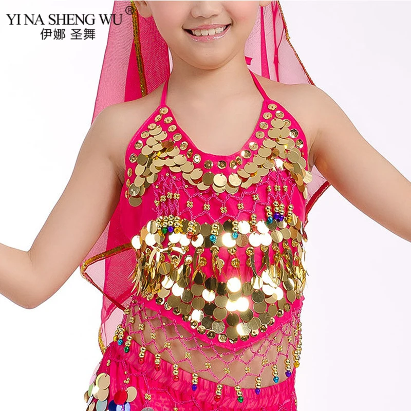 Костюмы для девочек Bellydance восточные костюмы Детский костюм танца живота топ 2