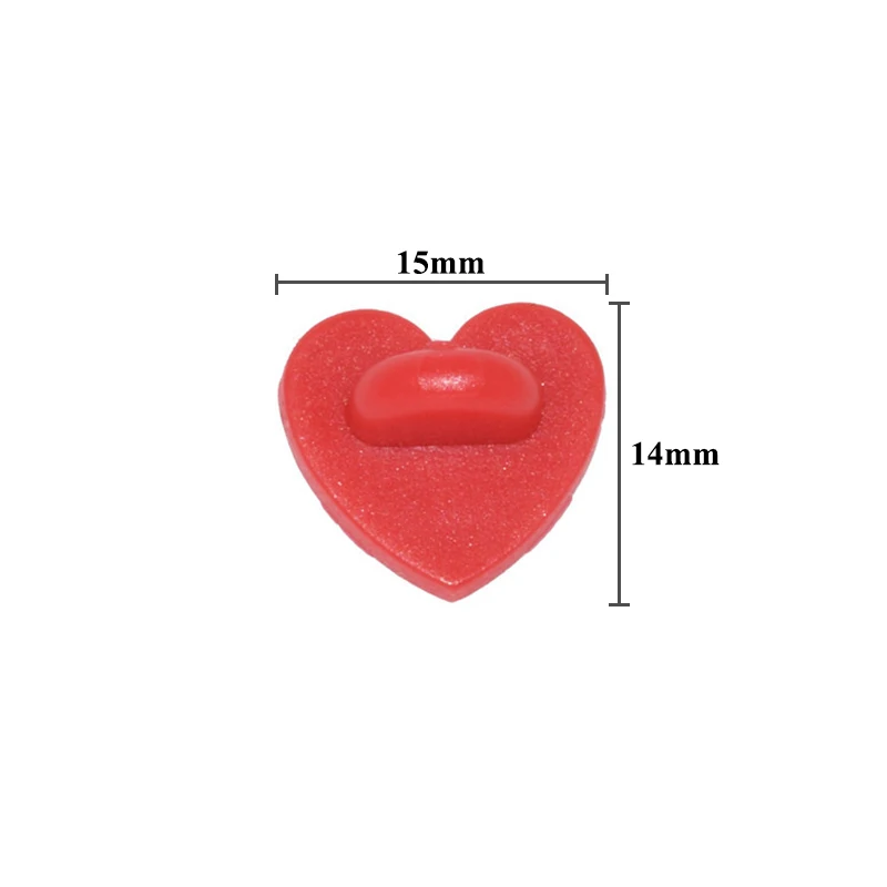 50шт Rubber / Металл Pin подпирает Сердце Брошь пряжка Кнопка застежками DIY воротник