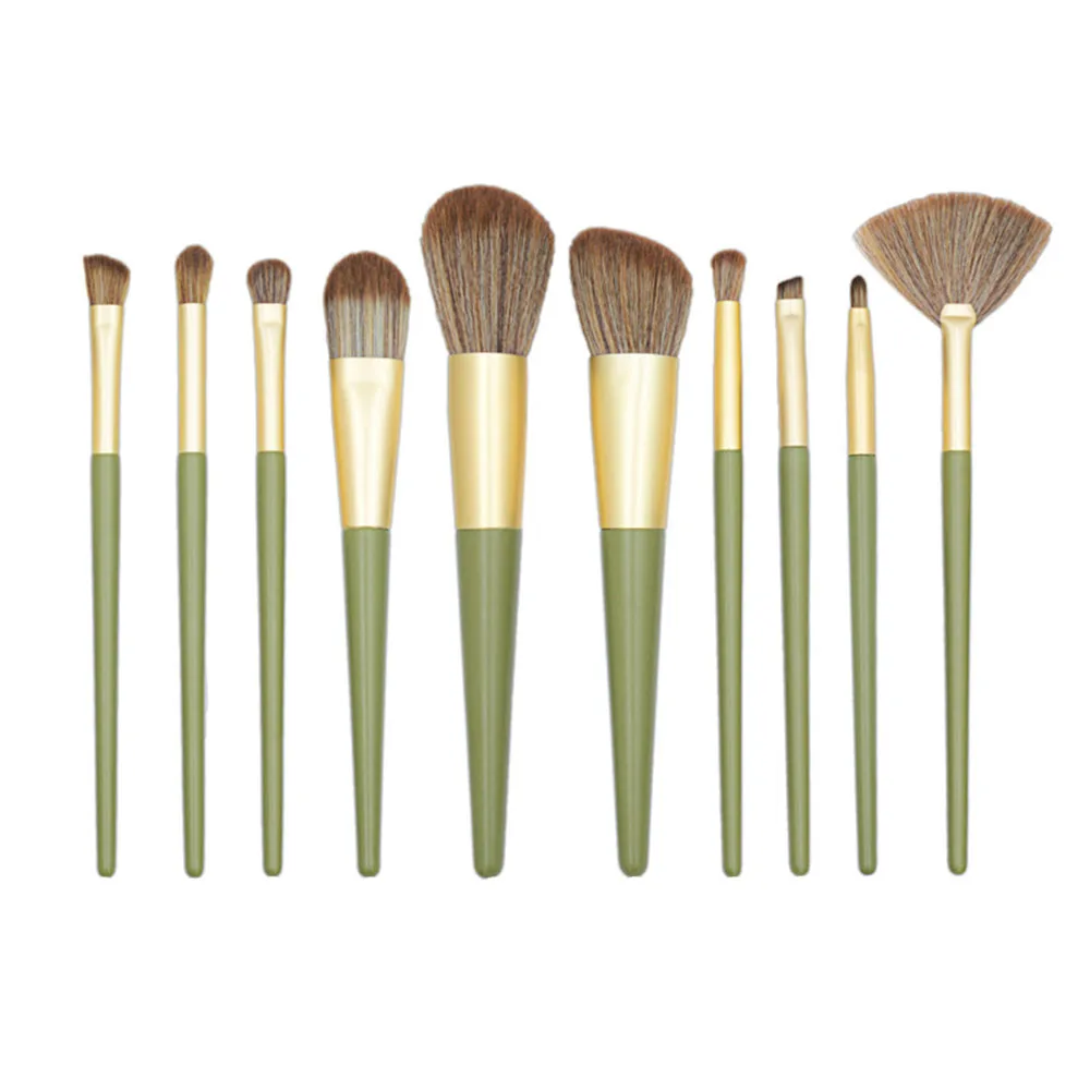 

Pro 10PCS/Set Makeup Brushes Set Powder Foundation Eyeshadow Make Up Brushes Set Cosmetic Brushes Soft Synthetic Hair