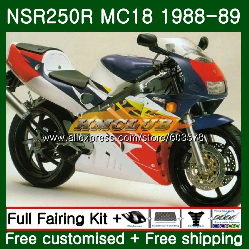 Комплект для HONDA NSR 250 R MC18 PGM2 СМП 250R NS250 NSR250R 1988 1989 100CL. 65 MC16 NSR250 RR NSR250RR 88 89 обтекатель