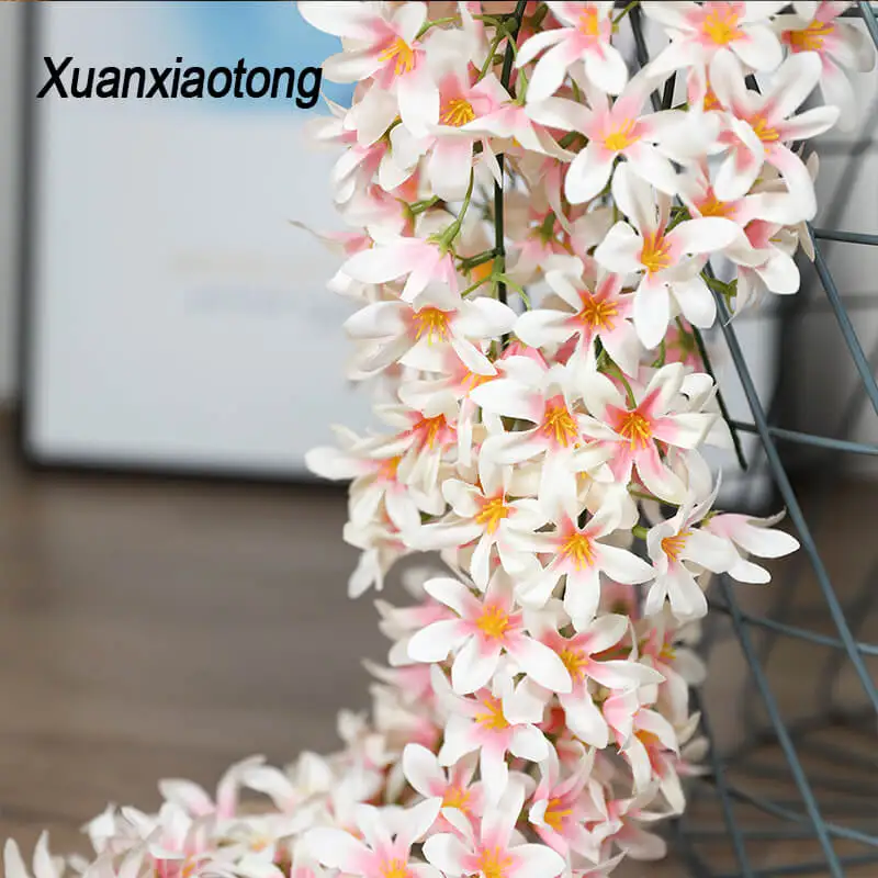 Xuanxiaotong 200 см Искусственный цветок глицинии лоза шелковая Гортензия ротанга