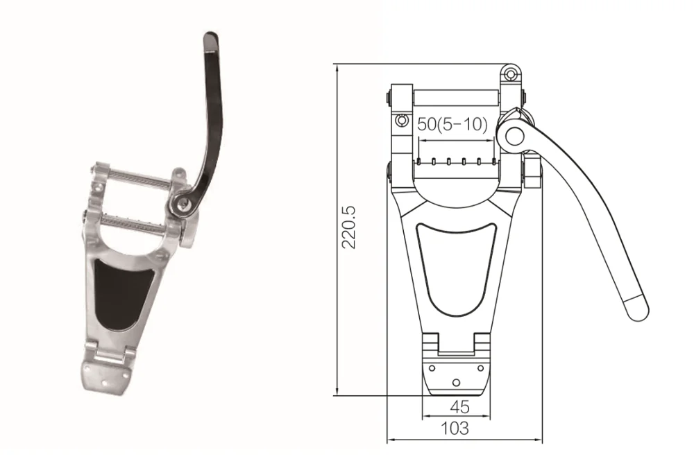 Хром тремоло вибрато мостовая струна полый полуполый корпус архтоп гитарный