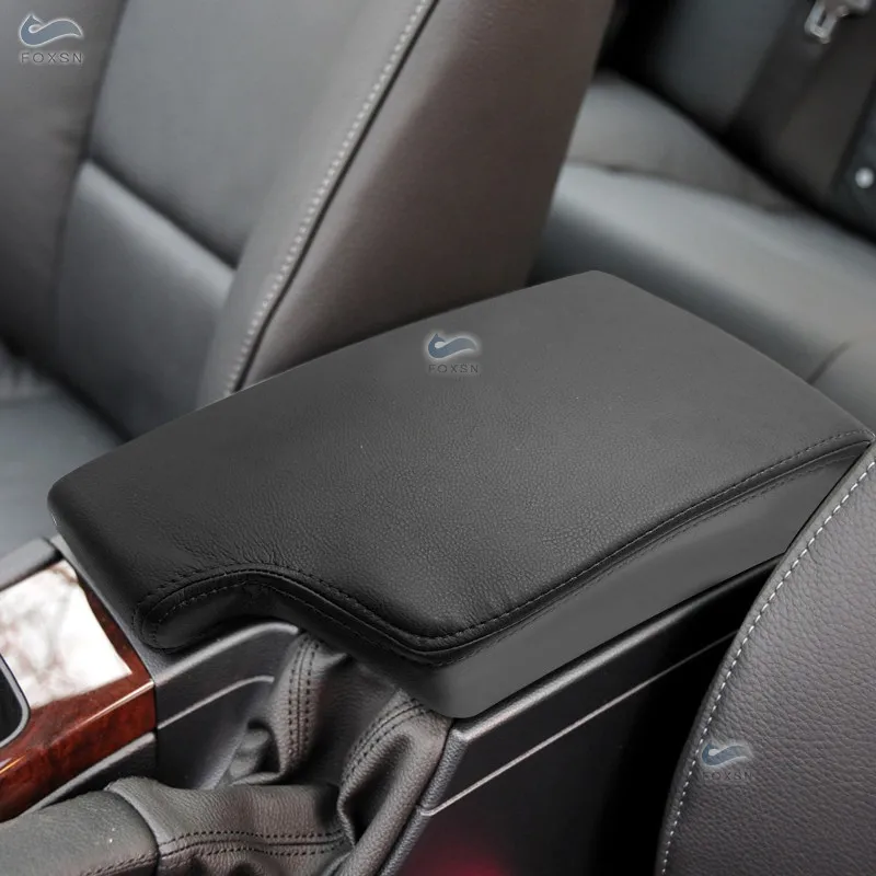 

Black Microfiber Leather Car Accessories Center Console Lid Armrest Box Cover Sticker Trim For BMW 3 Series E90 2005 - 2011 2012