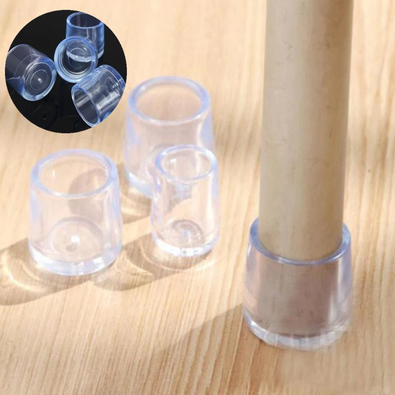 

8-16PCS Rubber Chair Leg Caps Non-slip Silent Square Table Foot Dust Cover Socks Floor Protector Pads Pipe Plugs Furniture Feet