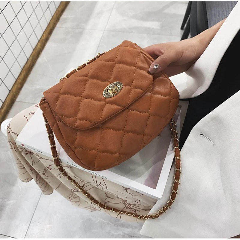 

2021 New Ladies Trendy Fashion Small Square Bag Solid Color Chain Shoulder Messenger Bag Wallet Mobile Phone Bag