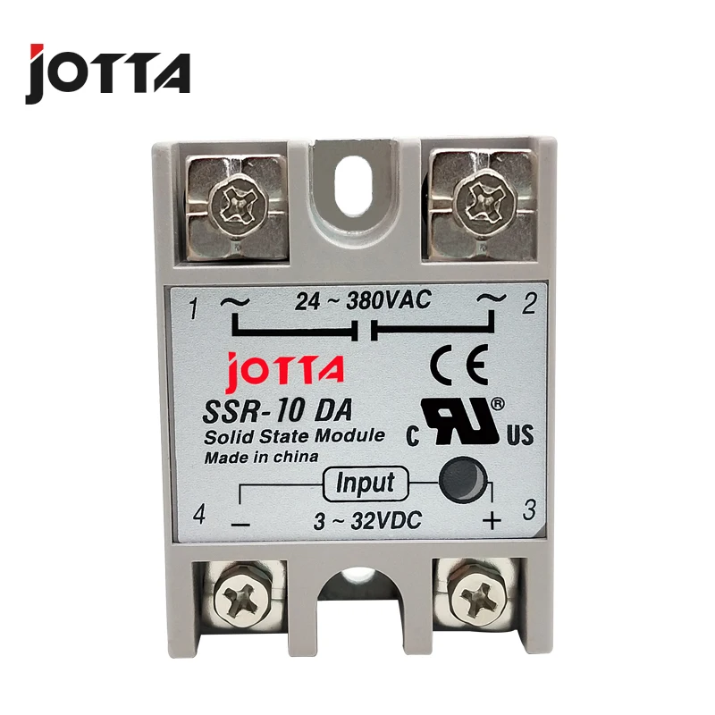 SSR-10DA/25DA/40DA DC управление AC SSR белый корпус Однофазное твердотельное реле без пластиковой крышки