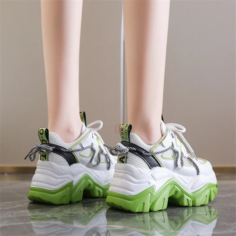 

Platform Sneakers Women 2021 Fashion Thick Bottom Breathable Sneakers Women Casual Sports Chunky Shoes Female Chaussure Femme