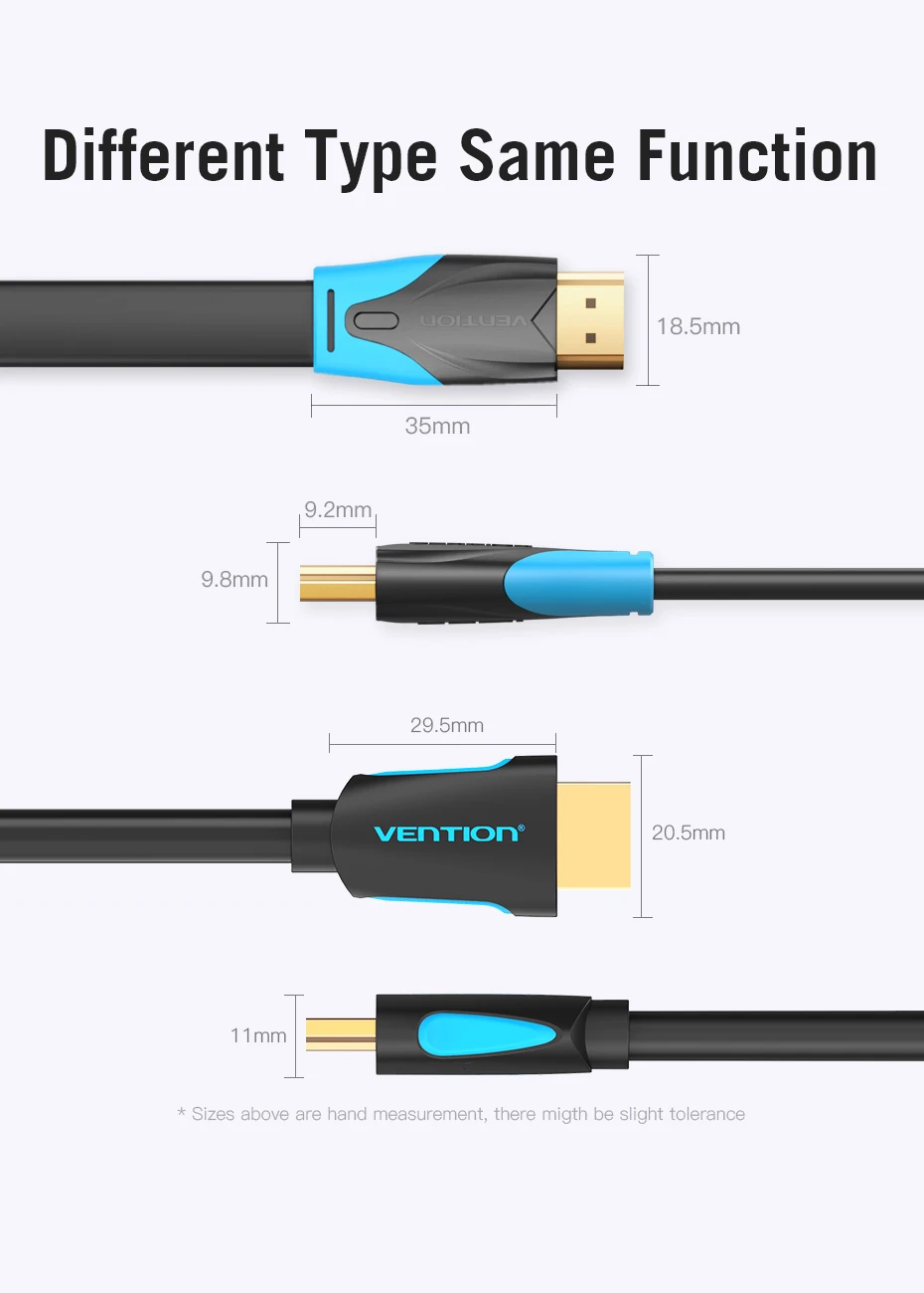 Vention Кабель HDMI 2,0 v 1 м 2 м 3 м 5 м 10 м супер Скорость 4K HDMI 2,0 кабель 3D 60 Гц для HDTV ЖК-дисплей проектор Ноутбук PS3 Кабель HDMI 2,0