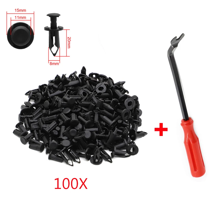 

100/200x UTV пластиковые фотообои/кузов заклепки с/инструмент для удаления для Polaris Ranger RZR, Scrambler Sportsman Trail General Boss