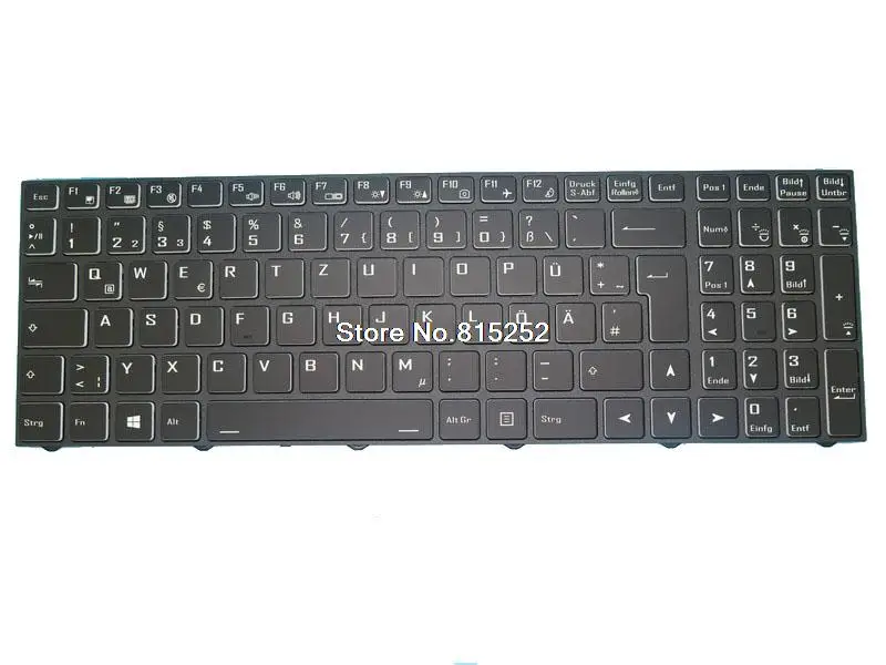 Клавиатура для ноутбука SKIKK 17NJ70 с рамкой, новая черная немецкая пленка GR без подсветки