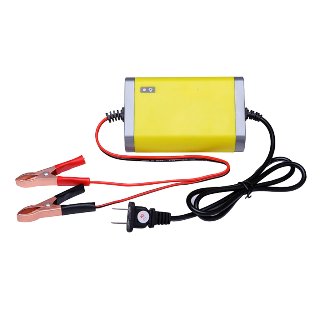 12V DC 2A умное быстрое зарядное устройство для автомобиля мотоцикла желтый