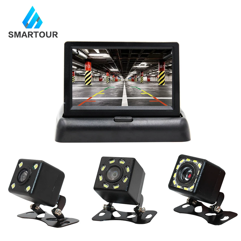 Smartour Автомобильная камера заднего вида для парковки HD цветная камера заднего вида автомобильный монитор для парковки 140 градусов Водонепроницаемая Автомобильная камера заднего вида