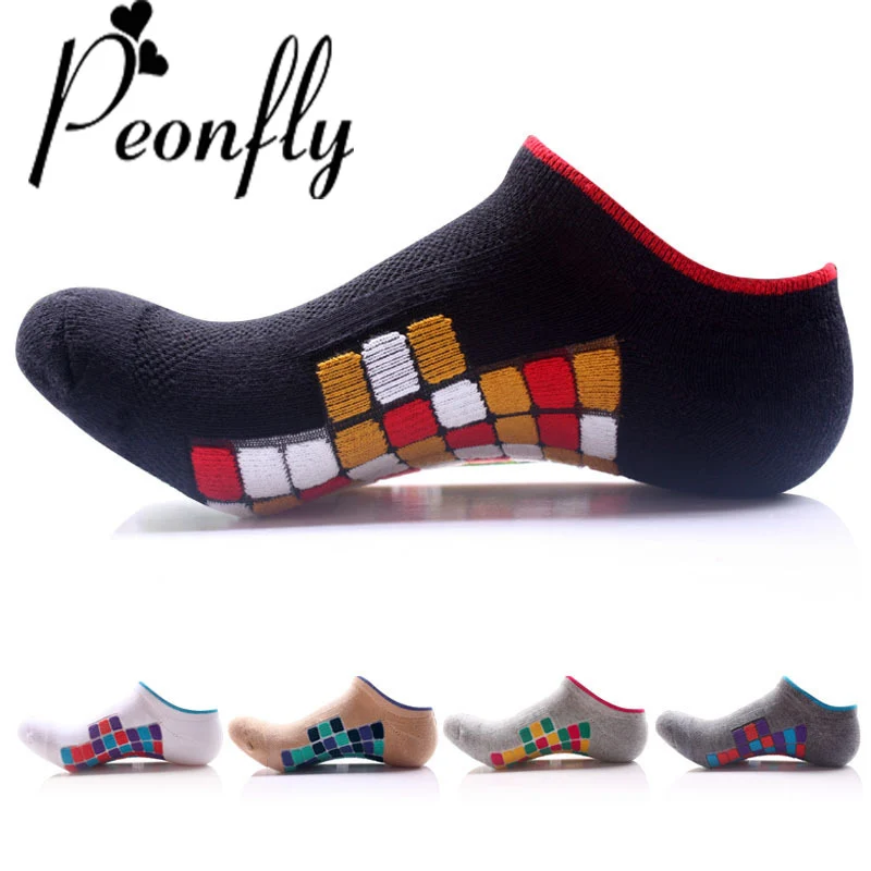 

Носки мужские короткие Peonfly, из хлопка, 5 цветов