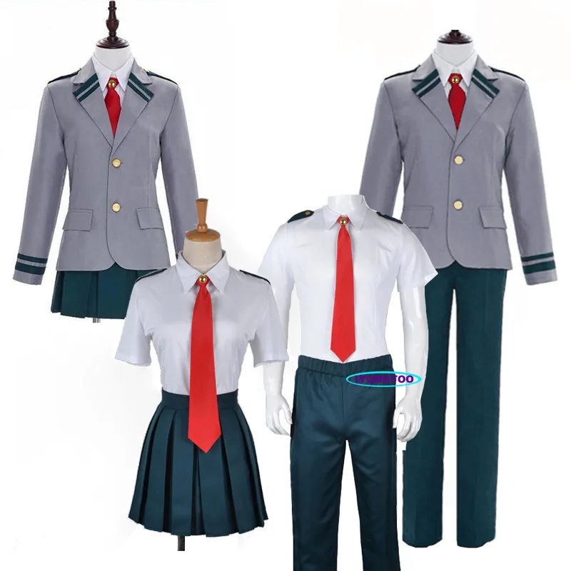 

Todoroki Shouto School Uniform Boku no Hero Academia Cosplay Costume Ochaco Uraraka Summer School Suit Full Set