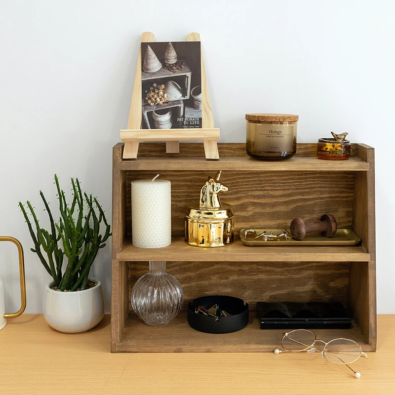 3 слоя деревянные стеллажи для хранения кофе/коричневый стол Угловые украшения