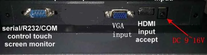 12 дюймов 4:3 сенсорный экран монитор для машины, с HDMI, VGA вход - Цвет: RS232