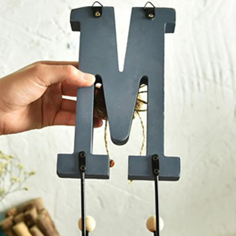 

LOVE HOME Wall Ornament with Hook Vintage DIY Hanging Decoration Set with Flower Decor for Home Room RT88