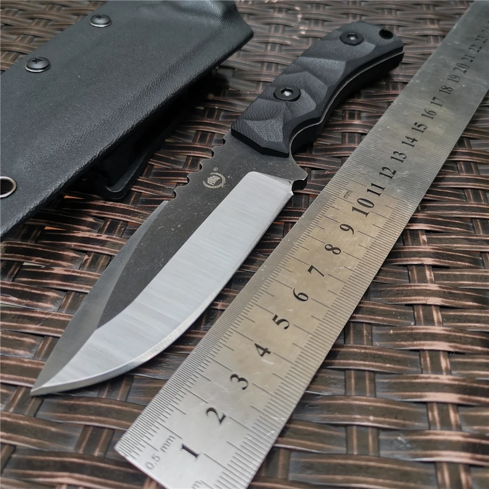 8cr18 Черный G10 ручной тактический прямой нож острый охотничий + K рукав для