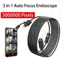 5mp hd auto focus usb endoscope 10m industrial borescope 14 2mm type c car repair inspection snake camera for android phone pc