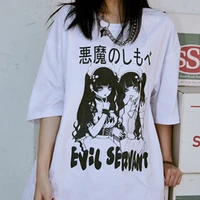 summer gothic clothing loose punk anime cartoon print dark high street harajuku vintage dropshipping short sleeve top streetwear