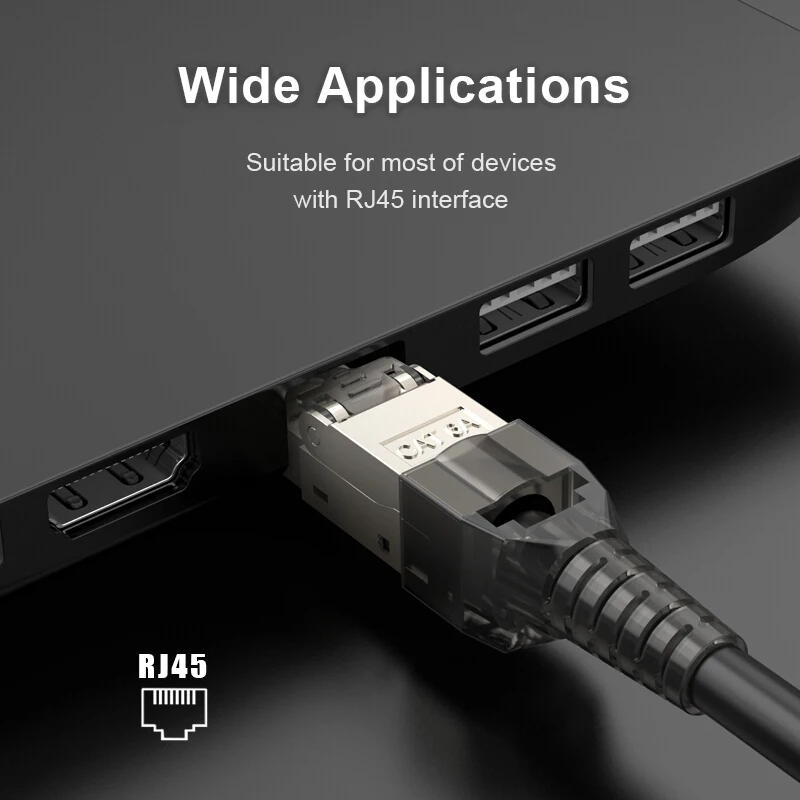 Разъем ZoeRax CAT8 /CAT7 /CAT6A Rj45 безинструментальные экранированные концы RJ45 разъем Cat8