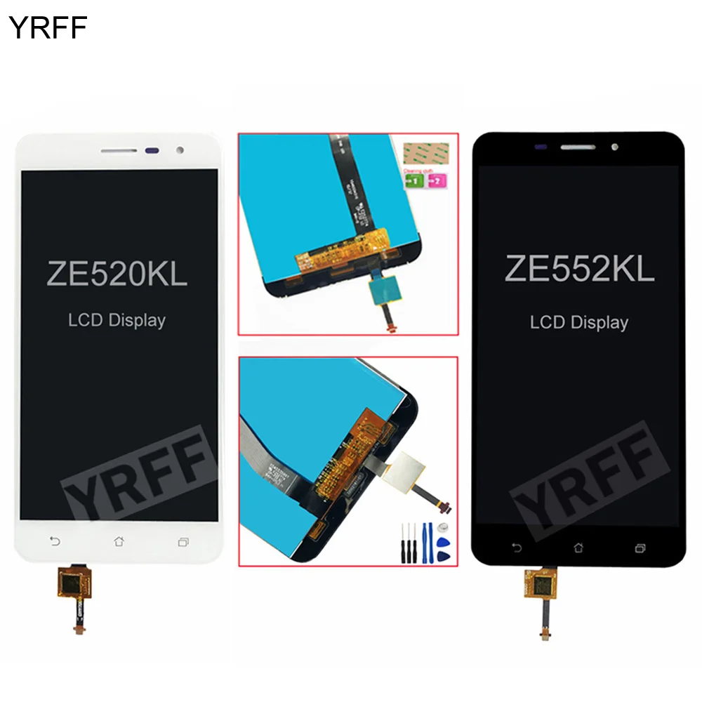 

100% тестовый ЖК-дисплей для Asus ZenFone 3 ZE552KL ZE520KL, ЖК-дисплей, сенсорный экран, дигитайзер, стеклянная панель в сборе, запчасти