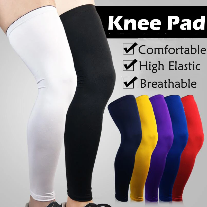 

Men Women 11 Colors Compression Long Basketball Leg Sleeves Sports Fitness Calf Guard Anti-UV Running Leg Warmers Custom Logo