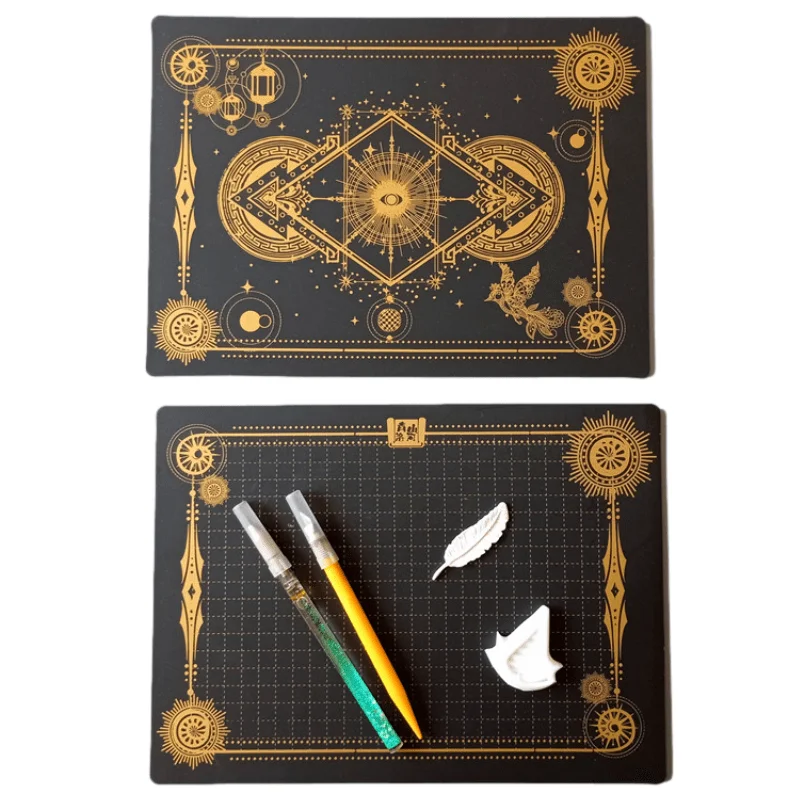 Magic array hand-carved cutting mat A4 black pink hand account craft scratch automatic healing cute color boards | Канцтовары для