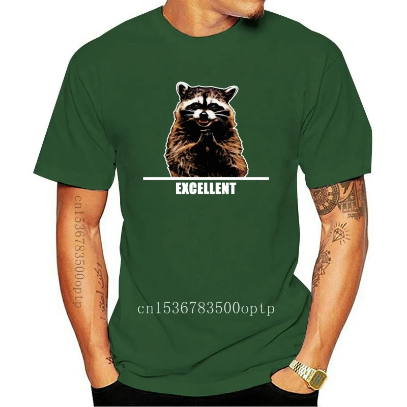 

New Evil Raccoon For Dark Clothes T Shirt Cotton Comfortable O-Neck Printed Loose Summer Kawaii Standard Shirt