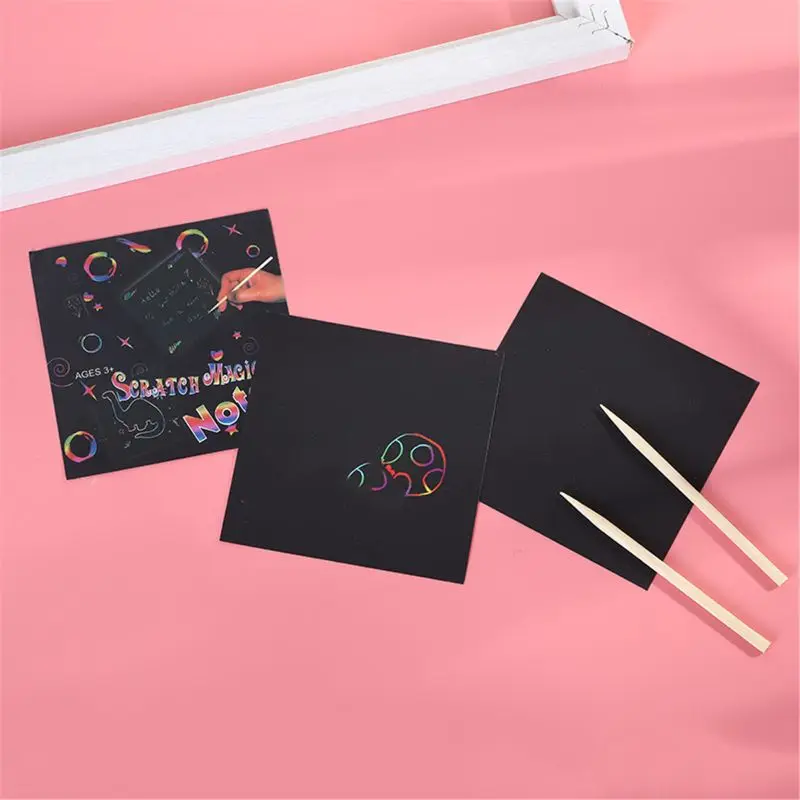 24 листа бумаги для царапин радужная живопись эскизные подушечки сделай сам