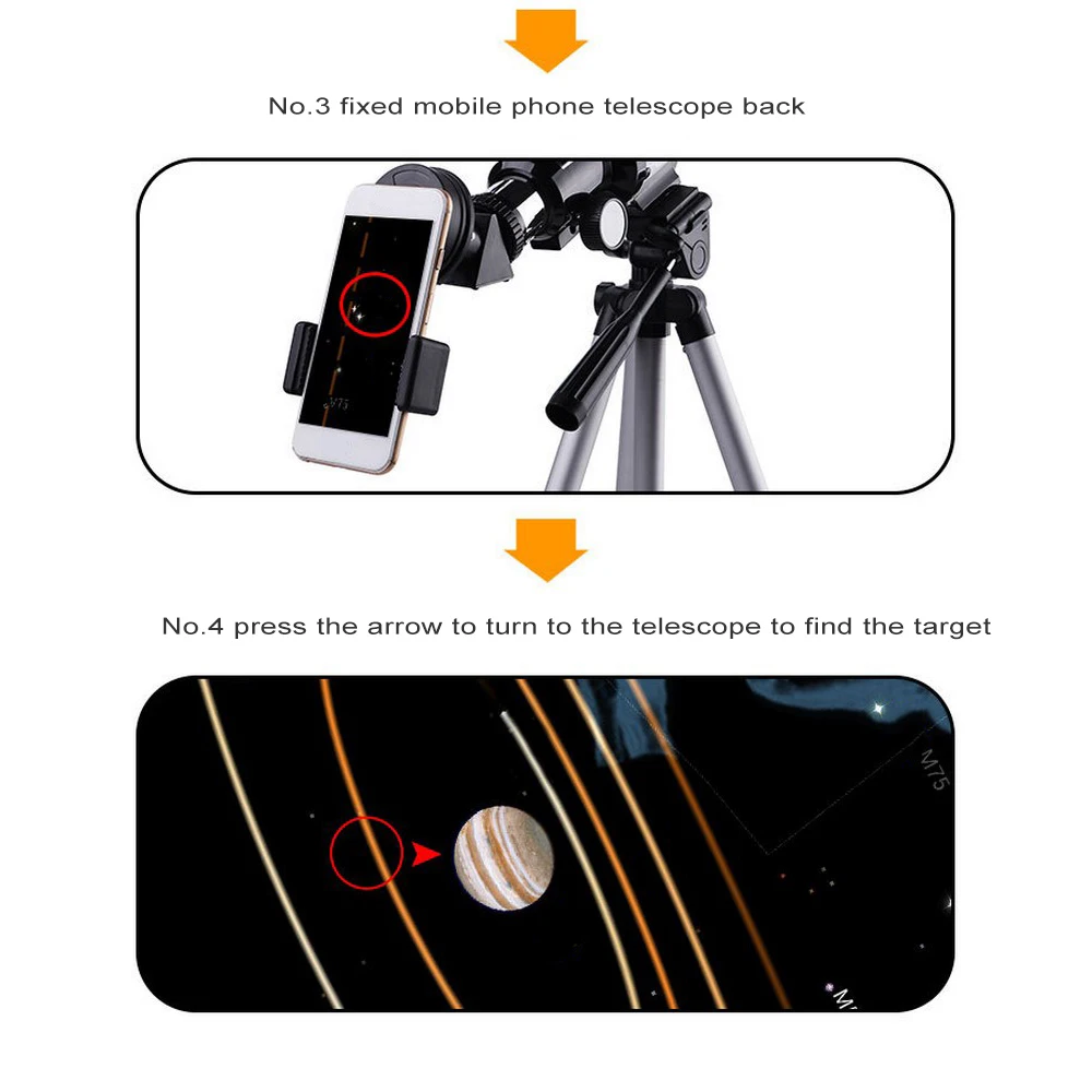 

Professional HD Telescope Star Finder Long Tripod Astronomical Telescope 50X High-definition High-power Monoculars Spyglass