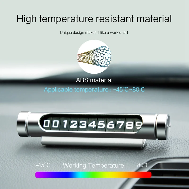 Licheers карта автомобильной временной парковки ABS телефон лампа для ночного