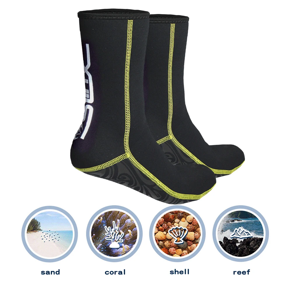 

3mm Elastic Neoprene Diving Fins Socks Snorkeling Beach Slippers Warm Boots Anti Slip Shoes Swim Surfing Diving Socks