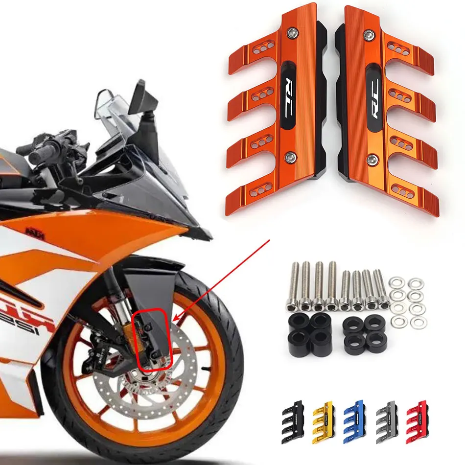

Аксессуары для мотоциклов KTM RC RC125 RC200 RC390 125 200 390 CNC, брызговик, боковая защита, переднее крыло, противоударный слайдер