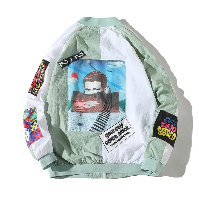 Куртки мужские Новые хип хоп бренд Тонкий спортивный костюм пальто Модная