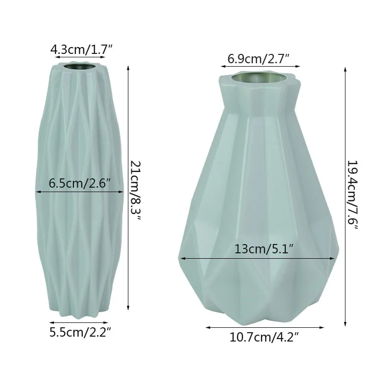 

1Pcs European Flower Vase White Imitation Ceramic Flowers Pot For Home Garden Decor Wedding Birthday Party Supplies Plant Holder