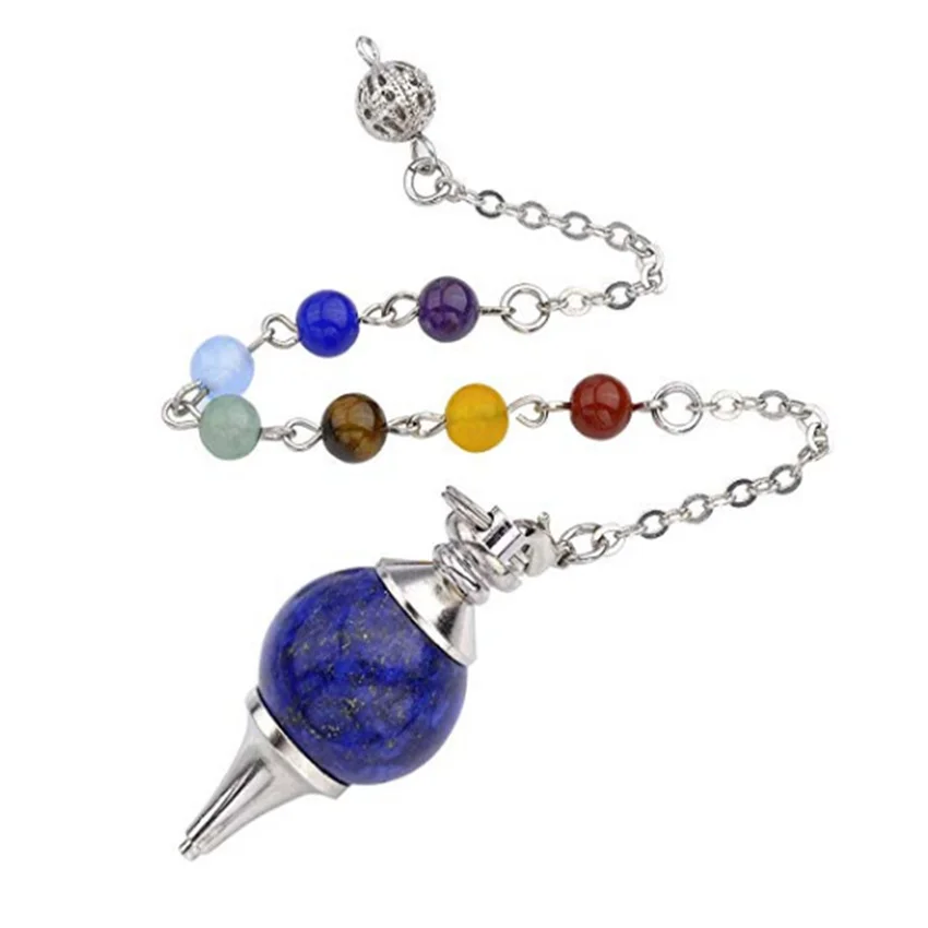 FYJS уникальный посеребренный Лазурит с каменными бусинами цепочка целебная чакра