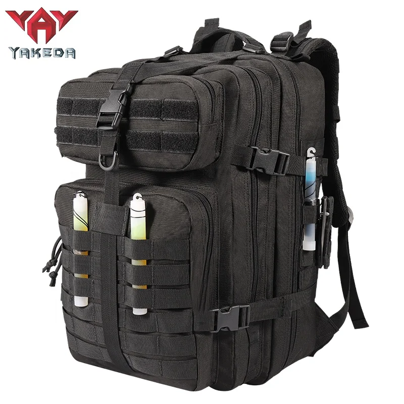 Military Rucksack Outdoor Waterproof Training Bag MOLLE Assault Pack Mochila Tactico Black Tactical Backpack for Outdoor Hunting