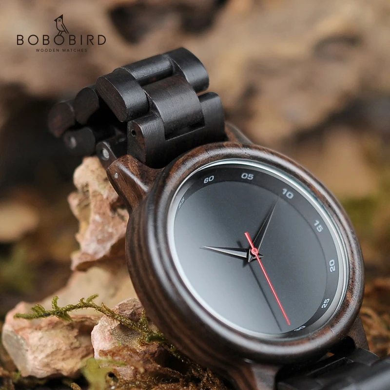 Reloj mujer BOBO BIRD деревянные часы мужские новые черные ремешки кварцевые Аналоговые