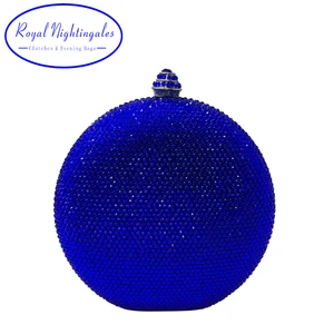 Круглый Красный Жесткий Чехол-клатч RN шкатулка со стразами, вечерние сумки для подходящей обуви и женщин, для свадьбы, выпускного вечера