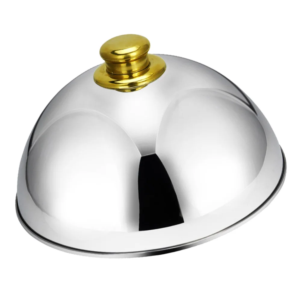 

Stainless Steel Food Cover Dish Dust Cover Dome Food Lid for Home Restaurant Hotel (10inch, Silver Bead)