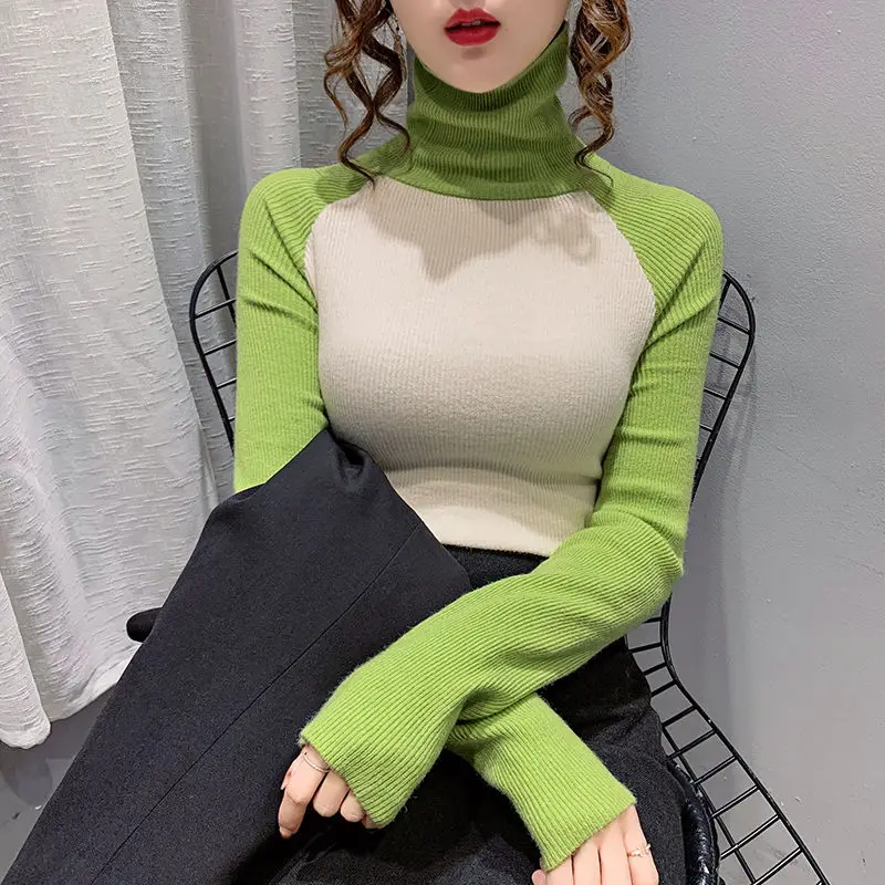 

Women's autumn / winter 2020 new foreign style high neck sweater with thickened and slim knit