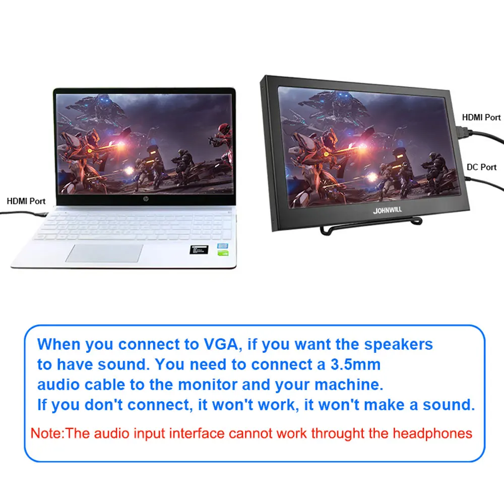 Портативный игровой монитор ПК 11,6 дюймов ЖК-дисплей экран 1080P ips HD mini VGA HDMI компьютерный монитор для ноутбука Raspberry Pi PS4