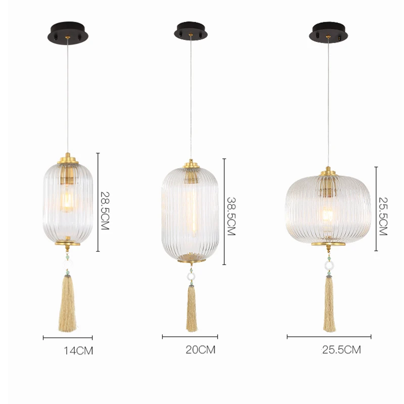 

Chinese Style Glass Pendant Lights Lighting Lantern Pendant Lamp Dining Living Room Bedroom Restaurant Loft Decor Hanging Lamp