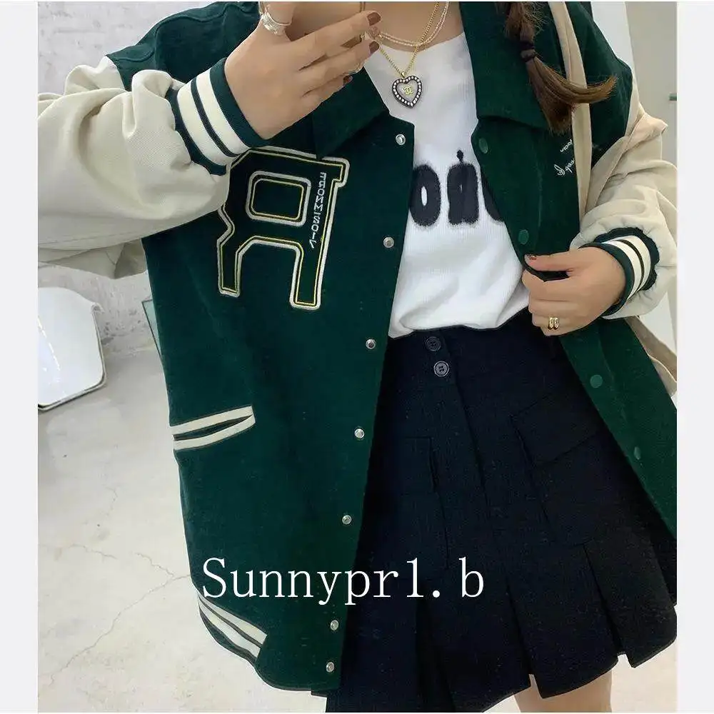 

Letter Embroidered Baseball Jacket Women's Autumn Jacket